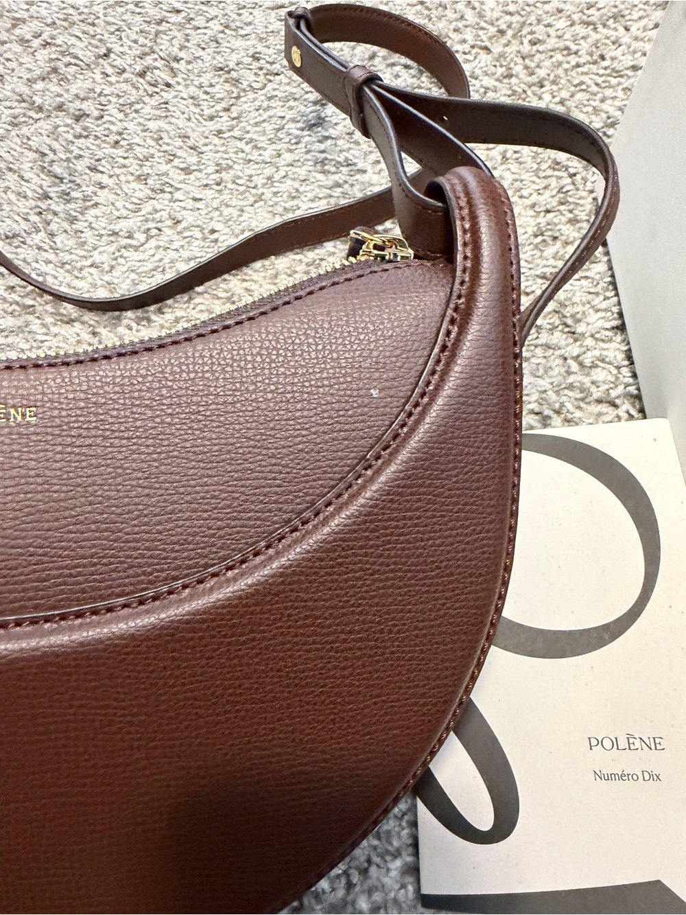 Polene numero dix textured sandalwood purse bag - Picture 8 of 14